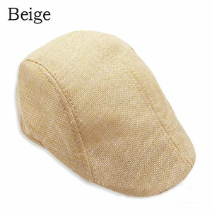 Algodón Lino Gatsby Cap Ivy Hat Golf Driving Spring Sun Flat Cabbie Newsboy Hombres Mujeres Calidad superior Sombreros bordados por encargo - Product Image 1