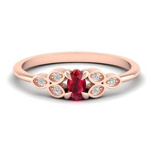 Bague REYES en moissanite et rubis certifiés GRA, en or jaune 14K ou 18K plaqué rhodium, bijoux fins pour femmes - Product Image 6