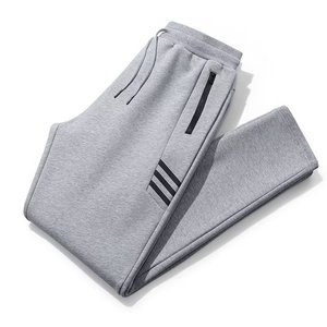 Cotton Sweatpants <b>Men's</b> Straight <b>Trousers</b> Large Size <b>Men's</b> Casual Pants Autumn and Winter With <b>Velvet</b> Pants Thick - Product Image 4
