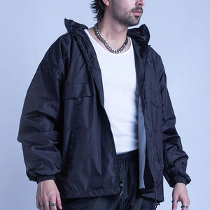 Chándal con ribete de nailon para hombre de estilo callejero de invierno, conjunto deportivo informal de dos piezas de Color personalizado, transpirable, ligero para el día a día - Product Image 2