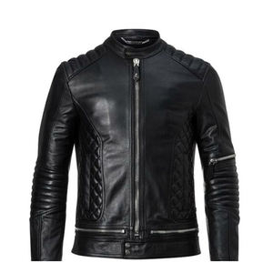 Chaqueta de Cuero Clásica para Hombre, Hecha en Pakistán, Cuello Alto, Estilo Urbano, Temporada de Invierno, Chaqueta de Buena Calidad para Hombre - Product Image 1