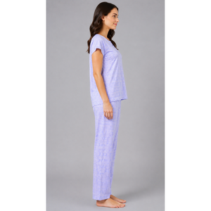 Ensemble de pyjama en coton peigné doux de qualité supérieure pour femmes - XXL, motif uni, taille élastique, vêtements de nuit d'été par Evolove X Venus - Product Image 2
