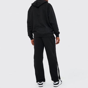 Unisex Latest Style Oversized Flared Track Suits Casual Plain Tech Fleece Sweatpants and <b>Hoodie</b> Sets for <b>Running</b> - Product Image 2