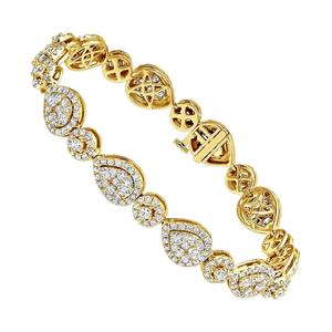 Pulsera de diamantes de racimo de Plata de Ley 925 de lujo, joyería de declaración radiante para mujeres para regalos y fiestas - Product Image 3