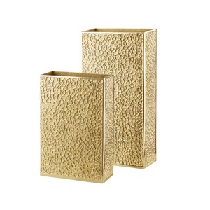 Nouveau design de vase à fleurs en aluminium, couleur or, vase décoratif en aluminium pour table, présentoir à fleurs et arrangement de mariage - Product Image 2