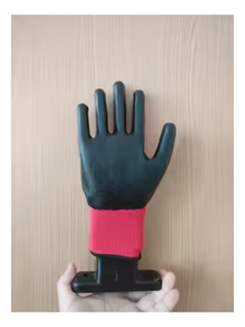 Guantes de Trabajo Recubiertos de Látex de Poliéster Rojo de Calibre 13, Guantes de Seguridad Industriales Antideslizantes - Product Image 1