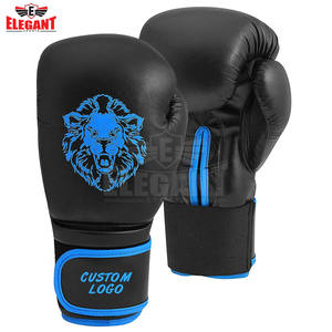 Guantes de boxeo de cuero con estampado personalizado deportivo elegante para Kickboxing artes marciales MMA Muay Thai BJJ característica impermeable - Product Image 2