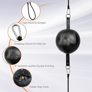 2025 Pakistan Made Customized Logo Print Double End Speed <b>Bag</b> <b>For</b> Boxing & MMA Training PU Genuine Leather <b>Punching</b> Ball - Product Image 5