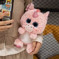 Adorable poupée en peluche en coton PP écologique de 8 pouces à grands yeux, licorne, souris, raton laveur, jouet en peluche mignon pour enfants et adultes, cadeau