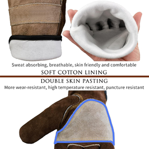 Guantes de Seguridad de Trabajo de Lona Resistentes al Calor y Antideslizantes con Protección de Doble Capa - Product Image 2