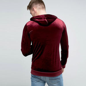 Derniers pulls à capuche en velours vierge personnalisés pour hommes et femmes vente en gros - Product Image 5