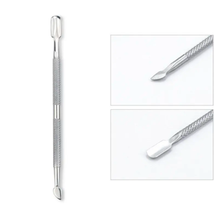 Lima de uñas de acero inoxidable de doble cara, empujador de cutículas curvo, recortador de piel muerta, herramienta de cuidado de manicura y pedicura para el cuidado de los dedos - Product Image 3