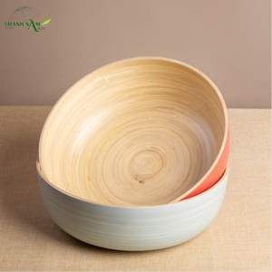 Tazón de Bambú en Espiral Hecho a Mano, Ligero, Ecológico, Tazón Decorativo y para Servir de Bambú Natural para el Hogar - Product Image 3