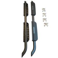 Marchepied latéral en aluminium de haute qualité pour Defender110 2020 - Noir complet/Argent+Noir, installation facile, tout-terrain et usage quotidien