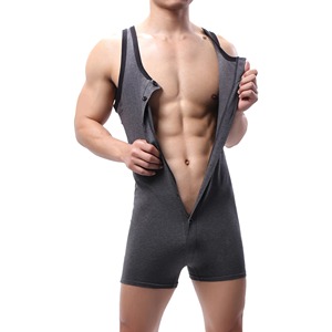 Mamelucos de una pieza de algodón para hombre, mono de lucha libre, leotardo deportivo, monos de Fitness, calzoncillos, ropa interior - Product Image 4