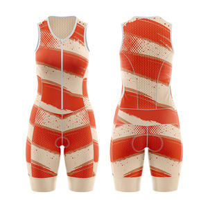 Vêtements de cyclisme sans manches personnalisés pour femmes, uniformes et ensembles de maillot de vélo à séchage rapide, short à bretelles, taille plus, vente en gros de singlet de cyclisme - Product Image 4