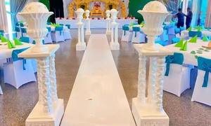 Décor d'allée de mariage traditionnel Piliers dorés Mariage Mandap Cérémonie Piliers de passerelle Piliers de mariage dorés pour la décoration d'allée - Product Image 2