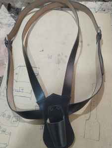 เข็มขัดหนังแบบธงทำมือสูงสุดทำจากหนัง100% สำหรับขบวนพาเหรดหนังใหม่เข็มขัดถือธง - Product Image 3