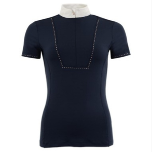 Athletic Stylish Women <b>Equestrian</b> Riding Top Stretch Fabric Moisture Wicking Breathable Comfortable Lightweight Performance - Product Image 4