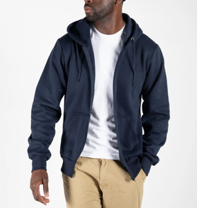 เสื้อมีฮู้ดแบบมีซิปของผู้ชายทำจากผ้าคอตตอน100% คุณภาพพรีเมี่ยม380เฮฟวี่เวท GSM มีหลายสีให้เลือก - Product Image 1