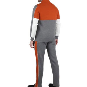 Chándal de invierno con cremallera ligero de talla grande para hombre, conjunto sólido con logotipo personalizado y último estilo ecológico para exteriores - Product Image 4