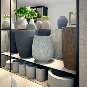 FOURNISSEUR D'USINE DE PLANTEUR LÉGER EN FIBRE DE VERRE PLANTEUR EN FIBRE DE VERRE ENDUIT DE POUDRE PLANTE ARTIFICIELLE JARDIN - Product Image 1