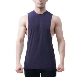 Débardeur de gymnastique pour hommes en gros Logo personnalisé imprimé Style musculaire avec 95% coton 5% Spandex décontracté coupe athlétique sans manches Tan Design - Product Image 2