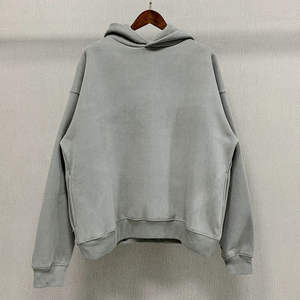 Sudaderas con capucha y hombros caídos de gran tamaño de algodón grueso para hombre en blanco con logotipo personalizado, ropa de calle de diseñador, sudaderas con capucha de talla grande - Product Image 3