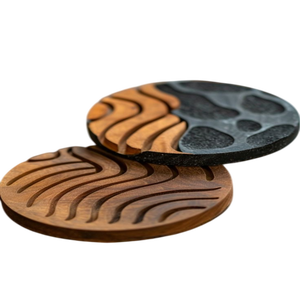 Decoración de mesa Posavasos de madera Manteles individuales de madera Posavasos para café Té de la leche y bebida para usar como Decoración de mesa - Product Image 5