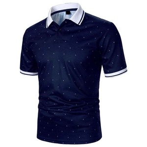 Polos d'été en coton de qualité supérieure pour hommes, tous imprimés, manches courtes, col tournant, design respirant, brodés, grande taille - Product Image 6