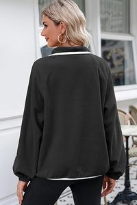 Sweat-shirt à manches longues pour femmes style surdimensionné polaire confortable parfait pour les tenues modernes quotidiennes - Product Image 4