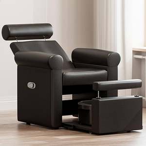 Fauteuil de pédicure moderne de luxe sans tuyauterie, fauteuil de massage professionnel pour le corps entier, fauteuil de spa pour les pieds pour salon de manucure, en cuir PU - Product Image 3