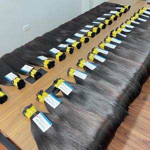 Extensión de cabello humano de un donante a granel para bebé vietnamita, color marrón natural de calidad súper doble dibujada - Product Image 4
