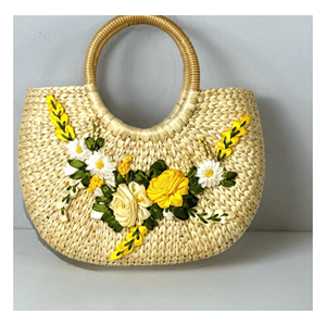 กระเป๋าผักตบชวา ทำจากเส้นใยผักตบชวา เหมาะสำหรับการผลิตกระเป๋าแฟชั่นและการใช้งานในชีวิตประจำวัน ผลิตในเวียดนาม - Product Image 3