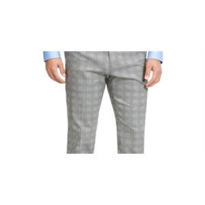 Pantaloni Chino da Uomo Tommy Hilfiger Modern Fit in Tessuto Elasticizzato a Quadri Grigio Taglia 34x34 con Lavaggio Colorato e Cerniera - Product Image 2