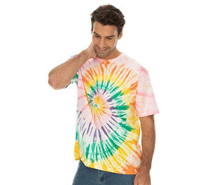 Unisex <b>Tie</b> Dye T Shirt Regular Fit Cotton Handmade Swirl Pattern Casual Streetwear <b>Top</b> for Brands - Product Image 3