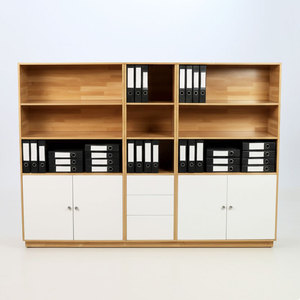 Modern Minimalist Wooden <b>Filing</b> Cabinet 270x35x170cm THS68008 Home Office Warehouse Bedroom Glass - Product Image 1