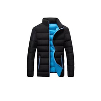Blouson d'hiver matelassé pour homme, tendance, uni, chaud, en toile imperméable, respirant, antibactérien, à capuche et col montant, vente en gros