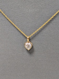 Lurba Jewels 2.50Ct Heart Shape IGI Certified Lab Grown Diamond <b>Pendant</b> for Women's Bezel Set in <b>Solid</b> 14K Yellow <b>Gold</b> Trendy - Product Image 6