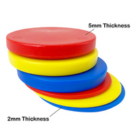 Ensemble de 60 blocs d'attributs en plastique de taille moyenne, jouet éducatif pour enfants de 5 à 7 ans, 5 formes, marque PLOMA, couleurs rouge/jaune/bleu, mathématiques et logique