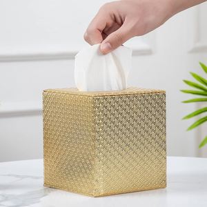 Porte-papier de soie en métal martelé à prix Offre Spéciale pour la maison et le bureau décoration de table boîte à mouchoirs Rectangle - Product Image 4