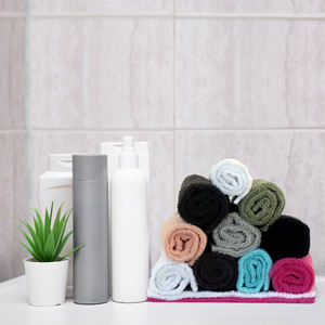 Toalla facial de algodón 100% de calidad premium, súper suave y absorbente, estilo liso gris oscuro para uso doméstico y hotelero a la venta. - Product Image 6