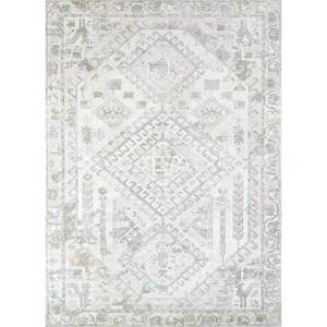 Alfombras Konstrukt Ivory Tejidas a Mano de Lana, Bambú y Seda, 10 mm de Grosor, Viscosa Abstracta para Hogar y Auto, Modelo Rectangular HWB-1001 - Product Image 1