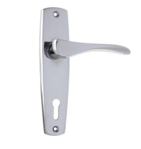 Levier de porte de style milieu du siècle. Fabriqué en laiton massif. Jeu pour utilisation Meubles de porte Squelette Clé Euro Privacy Passage - Product Image 1