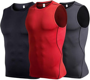 Camiseta sin mangas para hombre hecha a medida, ropa deportiva de punto transpirable para gimnasio, estilo informal - Product Image 2