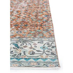 Vintage Large Area Pae-1023 Wool Rug <b>Red</b> Orange Hand Knotted Classic Floral Pattern for Home Hallway Use Recycled for Teens - Product Image 4