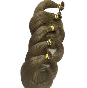 Extensions de cheveux 100% naturels péruvien, cheveux humains, lisses, soyeuses, couleur marron, solide, à pointe plate, nouveau produit - Product Image 1