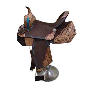Cuir durable de selle Western fabriqué à la main de qualité supérieure pour l'équitation sur sentier et au ranch - Product Image 1