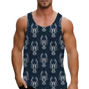 Camiseta sin mangas con estampado de sublimación Premium, transpirable camiseta sin mangas de algodón personalizada para hombre, camisetas de entrenamiento de gimnasio de verano con estilo - Product Image 1