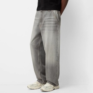 100% Cotton Washed Wholesale <b>Men's</b> Jeans Stylish Casual Design Baggy Pants Custom Top Quality Breathable Denim Pants - Product Image 5